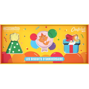 Emporte pièces CHEFCLUB les biscuits d'anniversaire