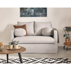 Housse en tissu pour canapé Serena 2 places - Gris clair