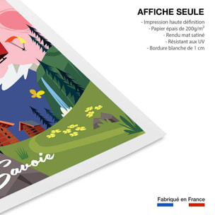 Poster retro savoie ou bien ! Affiche seule