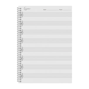 PACK 12 UNIDADES CUADERNO DE MÚSICA 4 PENTAGRAMAS A5 CERVANTES