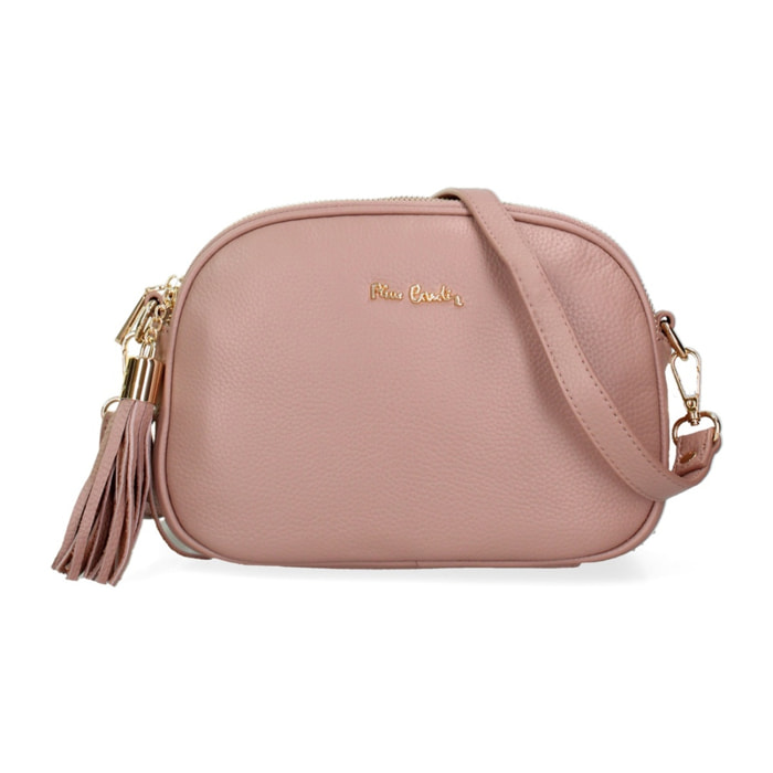 Borsa a tracolla da donna Made in Italy - Modello Cordelia Pro - 100% pelle - 22.5 x 17.0 x 9.5 cm