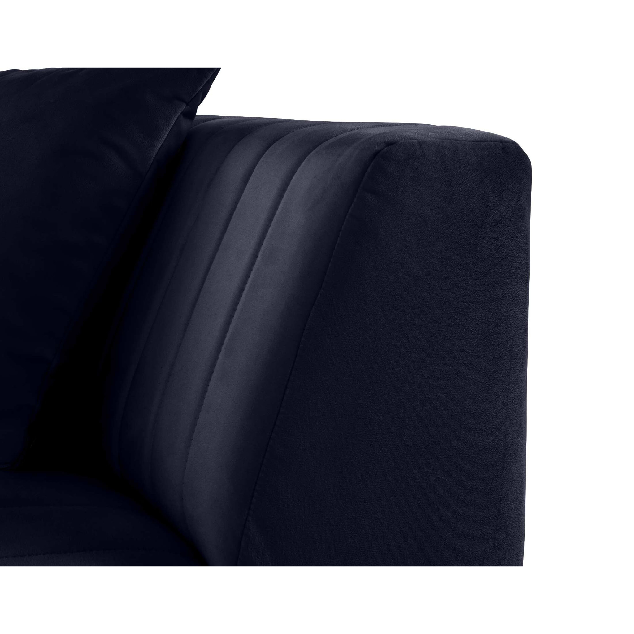 Nova - module d'assise d'angle réversible - en velours - Bleu marine