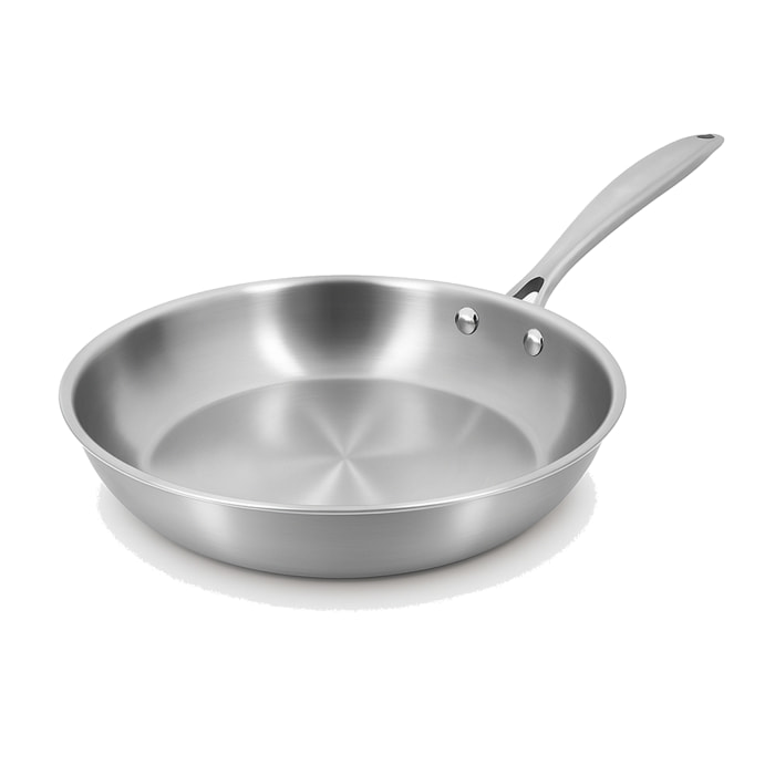 Poêle en acier inoxydable 24cm - fait en France - tous feux TRIPLY