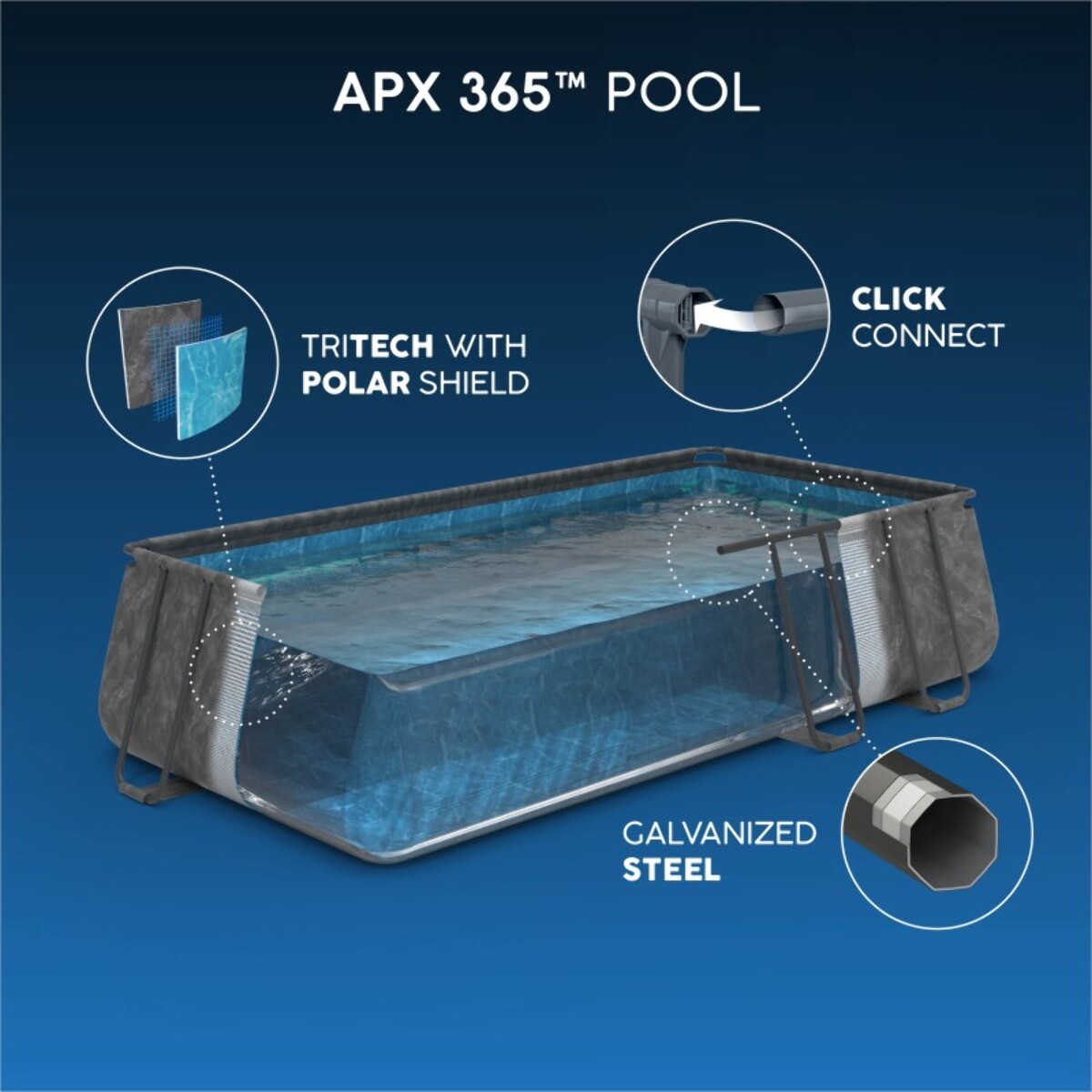 Bestway Piscine hors sol rectangulaire APX 365 Solo Pool 956 x 488 x 132 cm Bestway