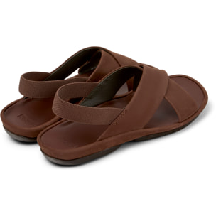 Sandalias - CAMPER Right Isla - Marron - Cuero nobuk