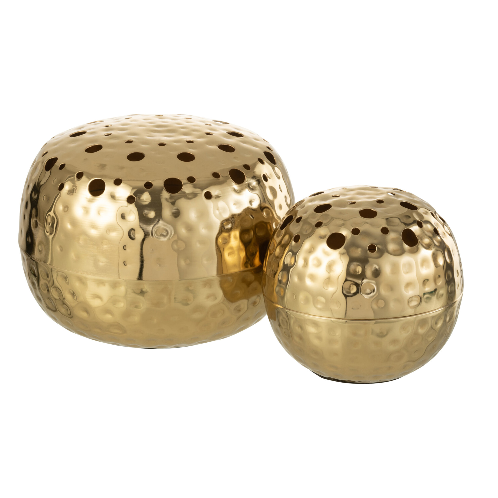 J-Line vase Boule Avec Trous - métal - or - large - Ø 23 cm