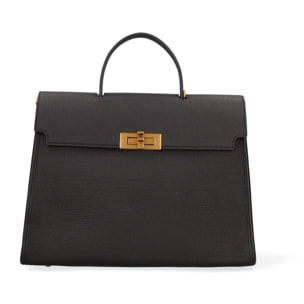 Borsa a mano da donna Made in Italy - Modello Zaffiro Lux - 100% pelle - 35.0 x 27.0 x 13.0 cm