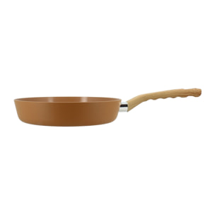 Poêle 24cm avec revêtement céramique noisette - tous feux COLORAMA