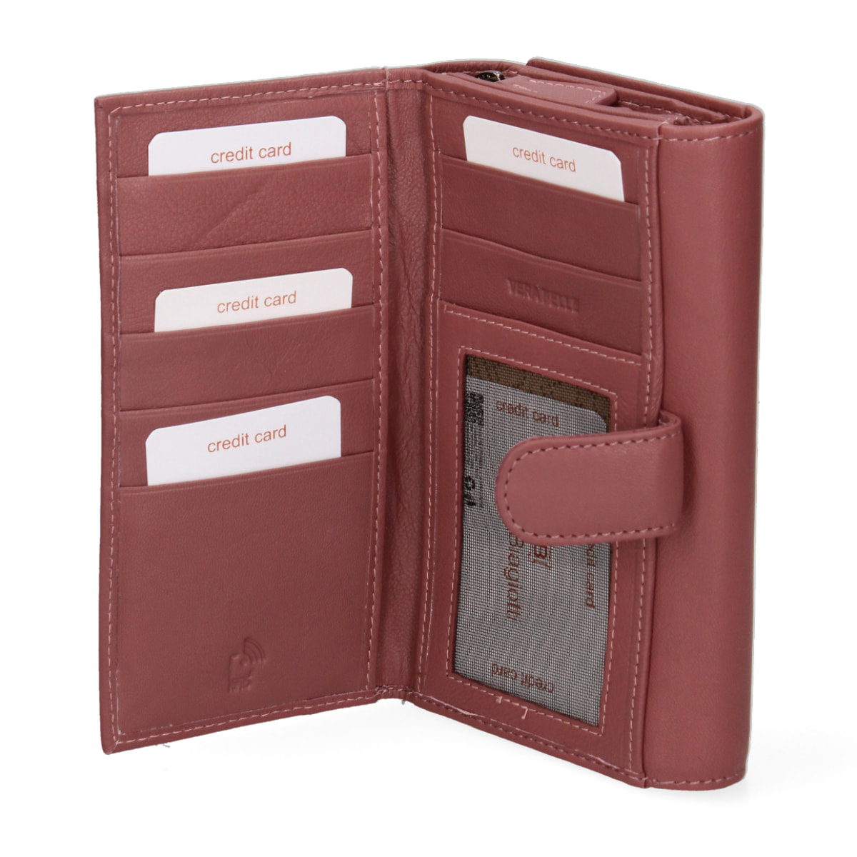 Portafoglio da donna In Vera pelle Made in Italy 17x10x4 cm