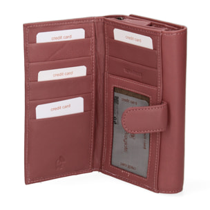 Portafoglio da donna In Vera pelle Made in Italy 17x10x4 cm