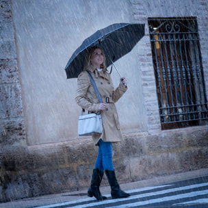 Ombrello Pieghevole Inverso con LED Folbrella InnovaGoods - Nero