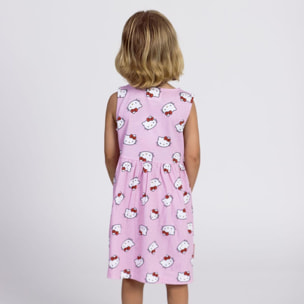 Vestido Single Jersey Hello Kitty