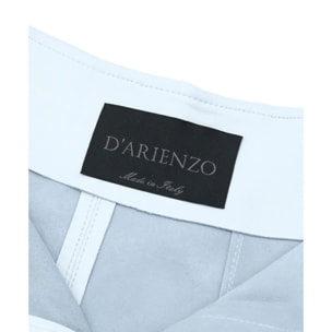 Pantaloncino sfoderato in pelle bianca nappa effetto liscio