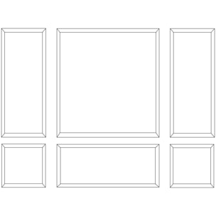 Elizabeth - Modanatura a Tutta Altezza per Pareti 24 Pezzi in Poliuretano Bianco Tinteggiabile