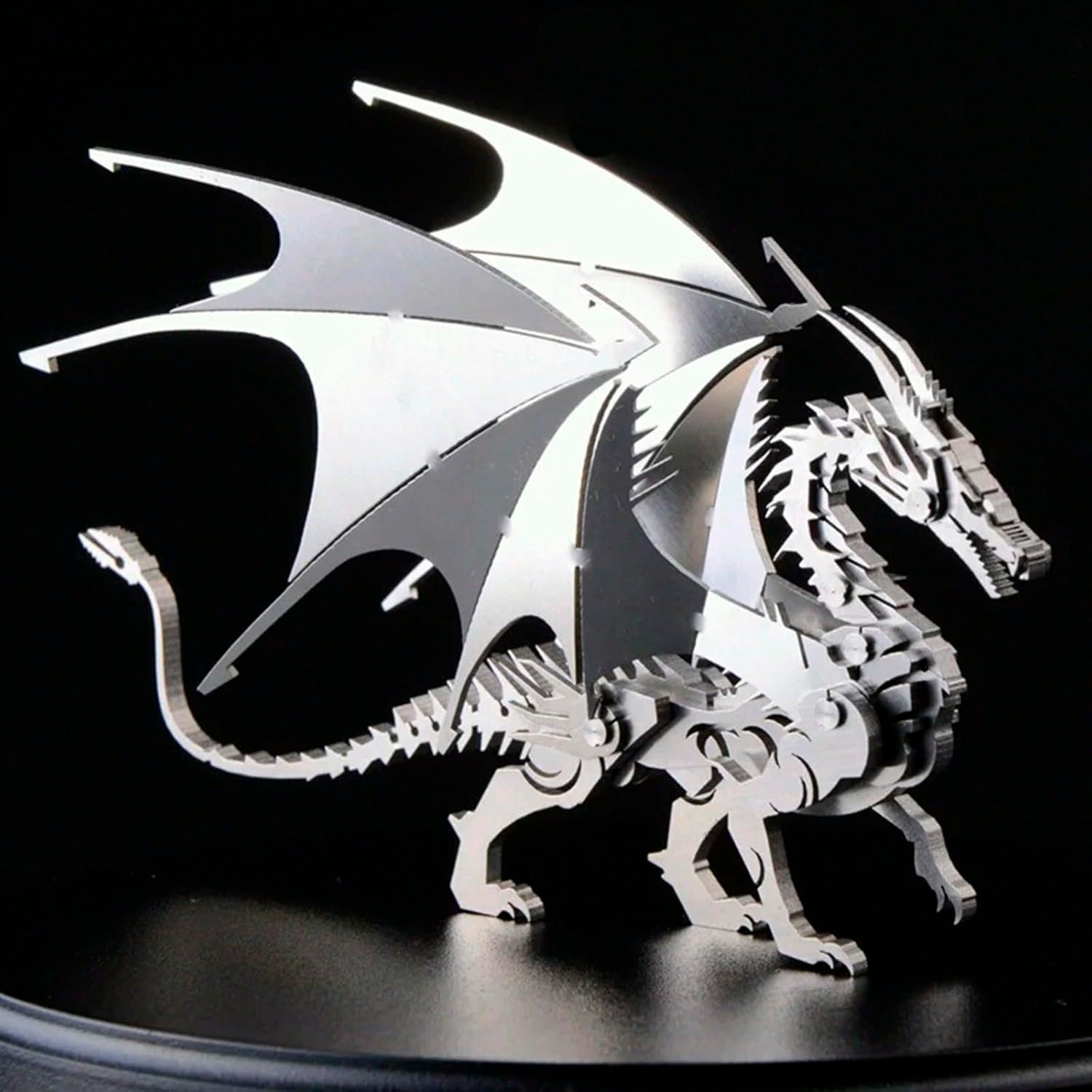 Maqueta 3D de acero inoxidable. Modelo Dragón.