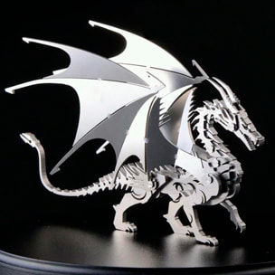 Maqueta 3D de acero inoxidable. Modelo Dragón.