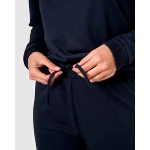 Pantalón largo básico deportivo azul marino