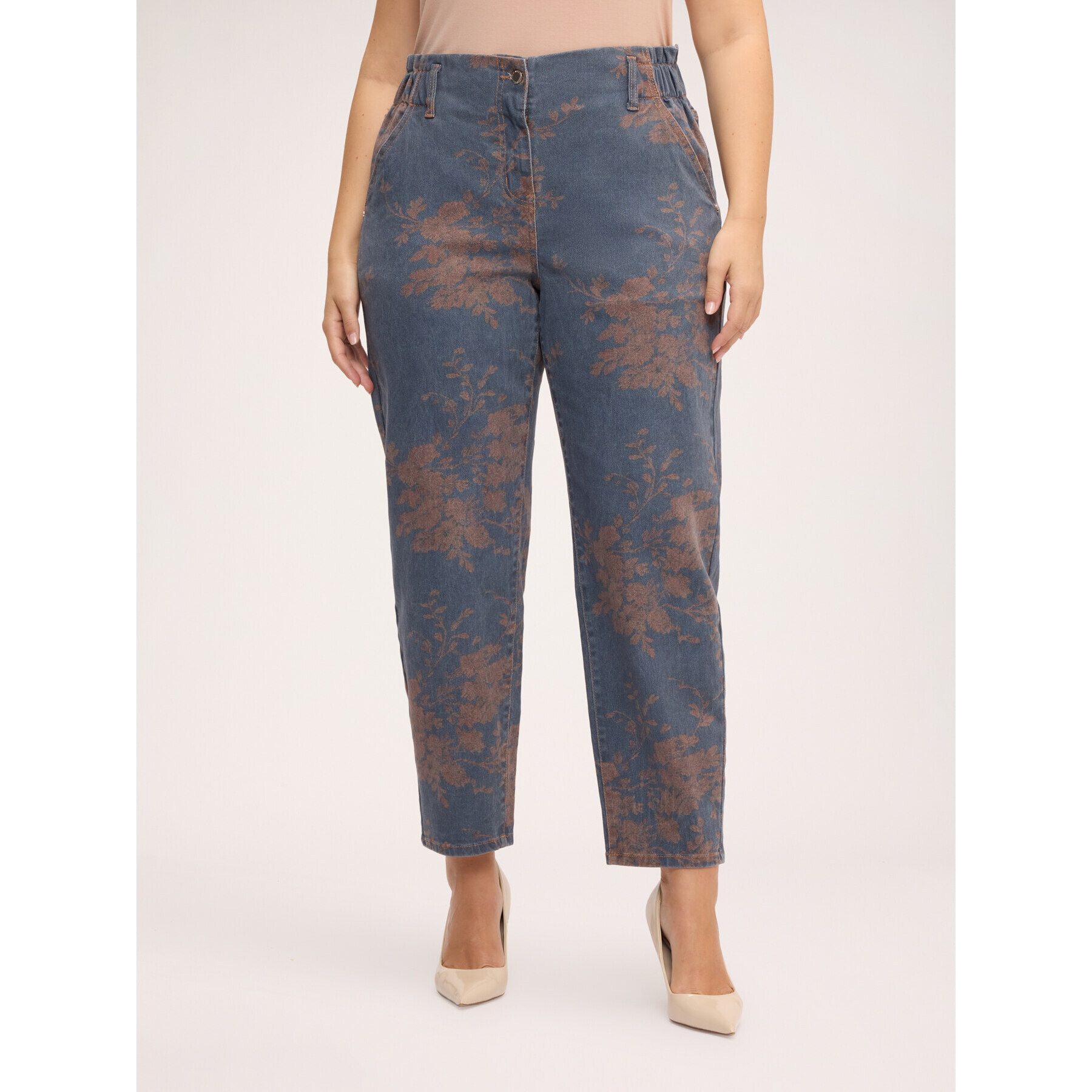 Fiorella Rubino - Jeans Balloon con estampado floral - Azul