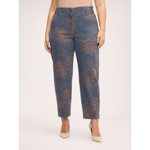 Fiorella Rubino - Jeans Balloon con estampado floral - Azul