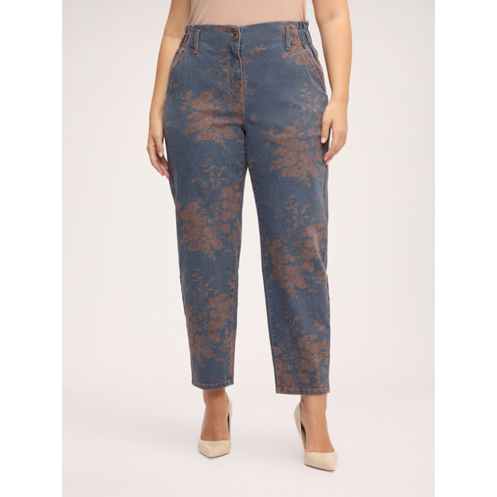 Fiorella Rubino - Jeans Balloon con estampado floral - Azul