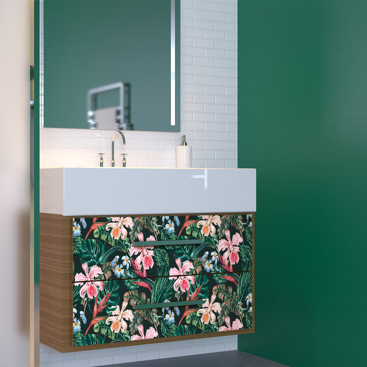 Sticker meuble tropical kwok 60 x 90 cm