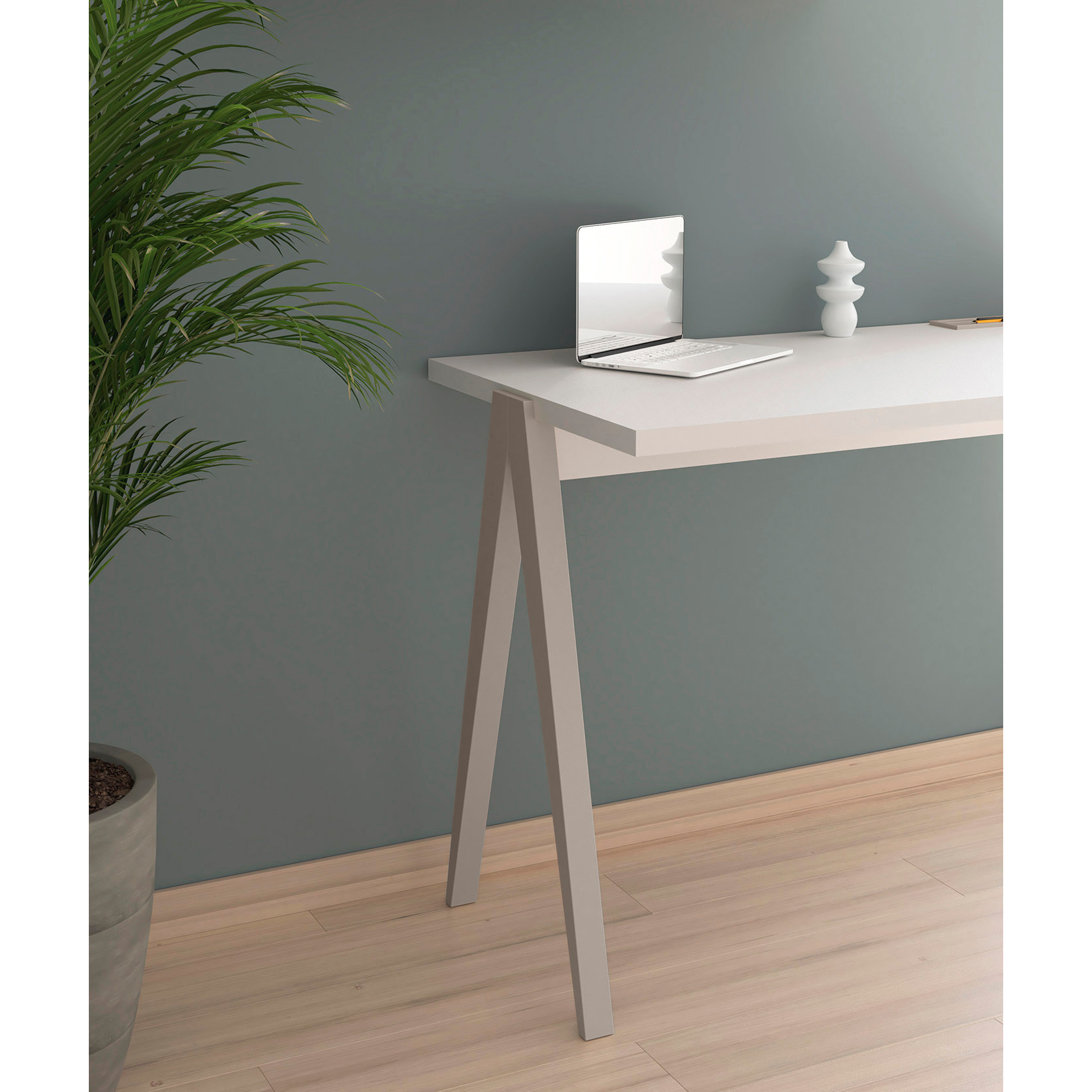 Escritorio Colmar blanco y arena 78x107x49 cm