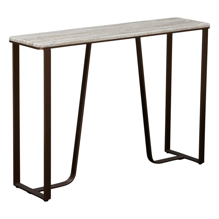 Console Graphite rectangulaire 32x120cm marron