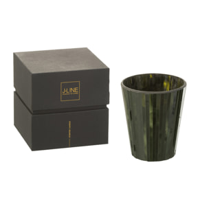 J-Line bougie parfumée Noa - Herbal Serenity - verre - vert - large - 60H