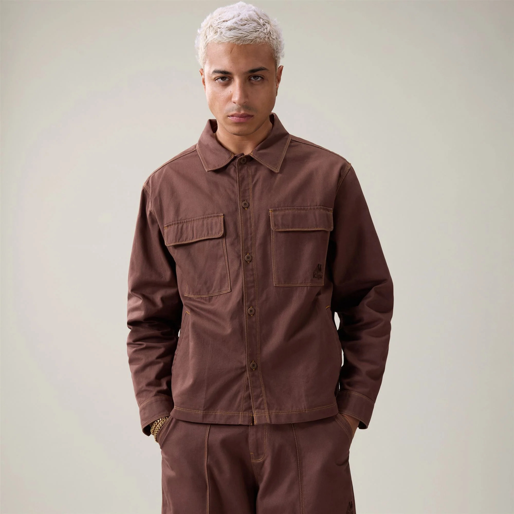 Kappa - Camisas De Abrigo Hombre Marrón - Authentic Olivio
