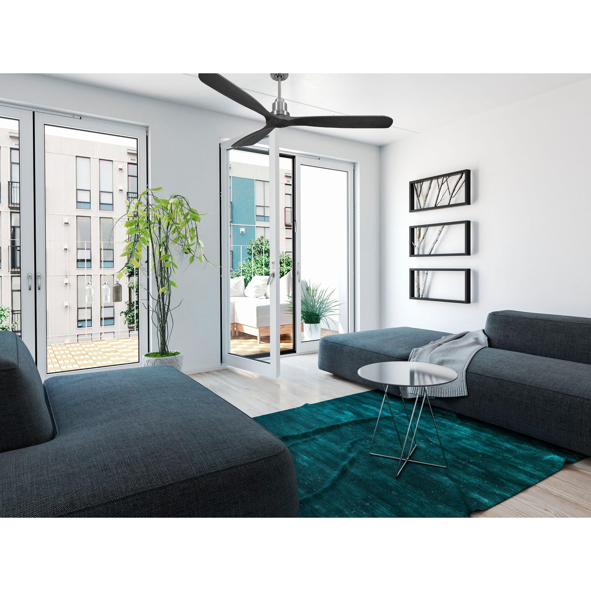 Ventilador de techo Modo Invierno/Verano Termostato Wifi Motor DC Techos Inclinados Mando a Distancia Hypersilence Memoria FullWood Vendible Shopify (AUTOMATICO) FernandoD166C0464519 PURLINE