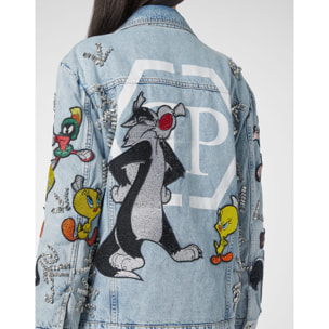 PHILIPP PLEIN Denim Jacket Oversize Looney Tunes