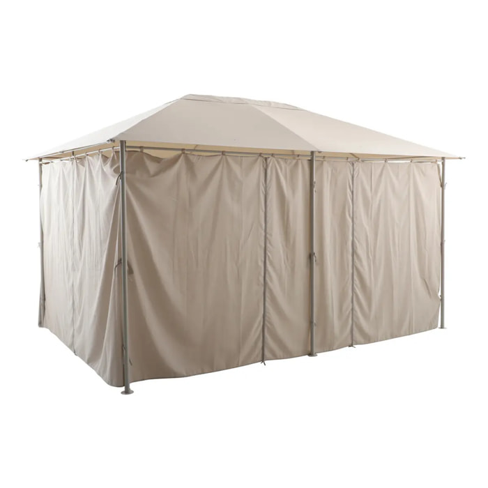 6 rideaux pour tonnelle Santorini beige lin