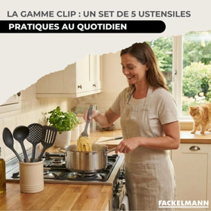 Batterie de cuisine avec 2 poêles 20/28 cm et 2 faitouts 20/24 cm avec 1 ustensiles de cuisine Fackelmann Etherna