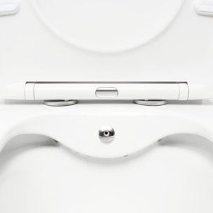 Brevis cuvette WC à poser sans bride avec abattant SoftClose, avec fonction bidet, vendue sans réservoir, blanc (SATBRE36BFCB)