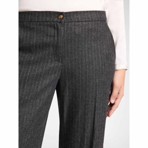 Elena Mirò - Pantaloni in flanella gessata - Grigio