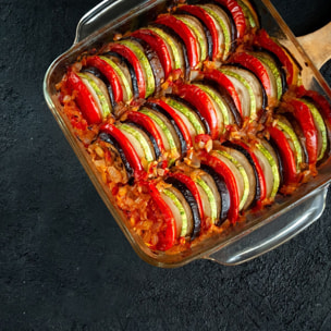 Lot de 2 plats à four carré en verre 22cm et 28cm CRISTAL