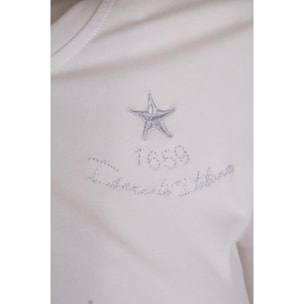 T-shirt Esercito a maniche corte bianca donna
