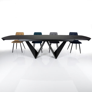 Tomasucci Table extensible CLEFT EVO BLACK MARBLE - GREY