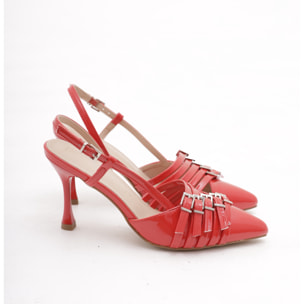SLINGBACK CINTURINI ROSSO