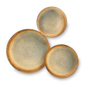 Servizio piatti 12 pezzi Excelsa Demetra, ceramica, effetto reattivo, multicolore