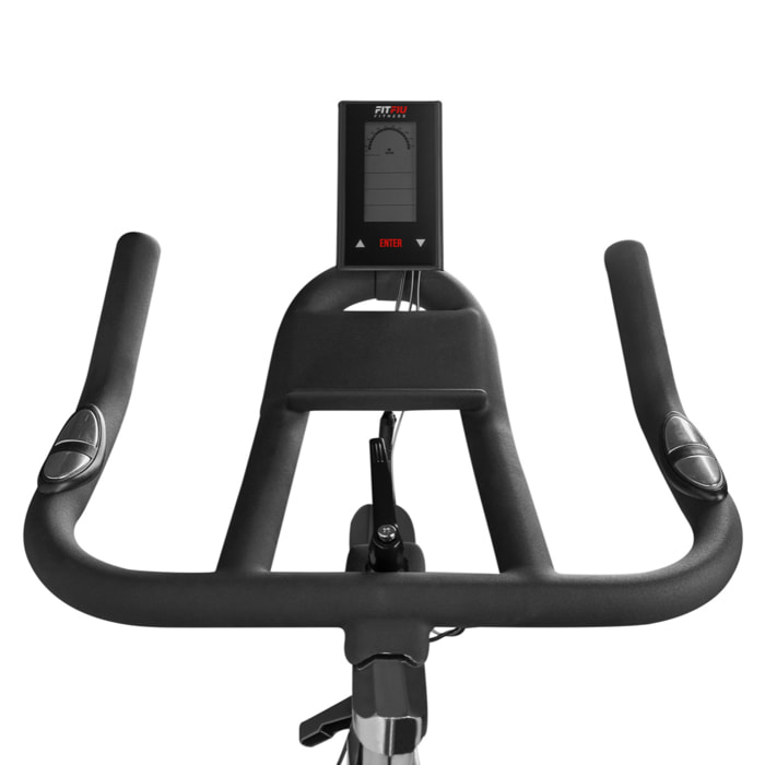 Bicicleta indoor FITFIU disco inercia 24kg, pulsometro y regulable