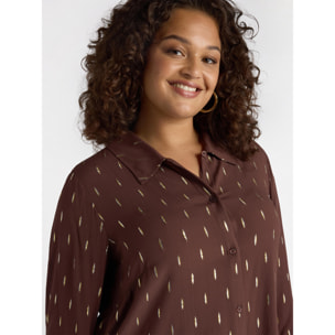 Fiorella Rubino - Camicia lurex - Marrone