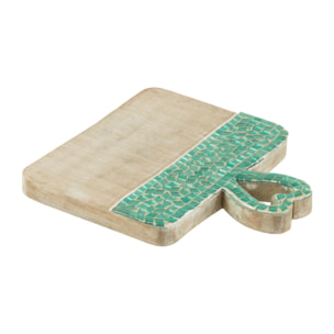 J-Line planche Coeur Mosaïque - bois - vert