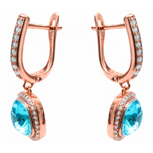 Pendientes Namko acabado oro rosa 18k