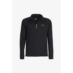 Felpa Esercito a maniche lunghe con zip sport nera uomo
