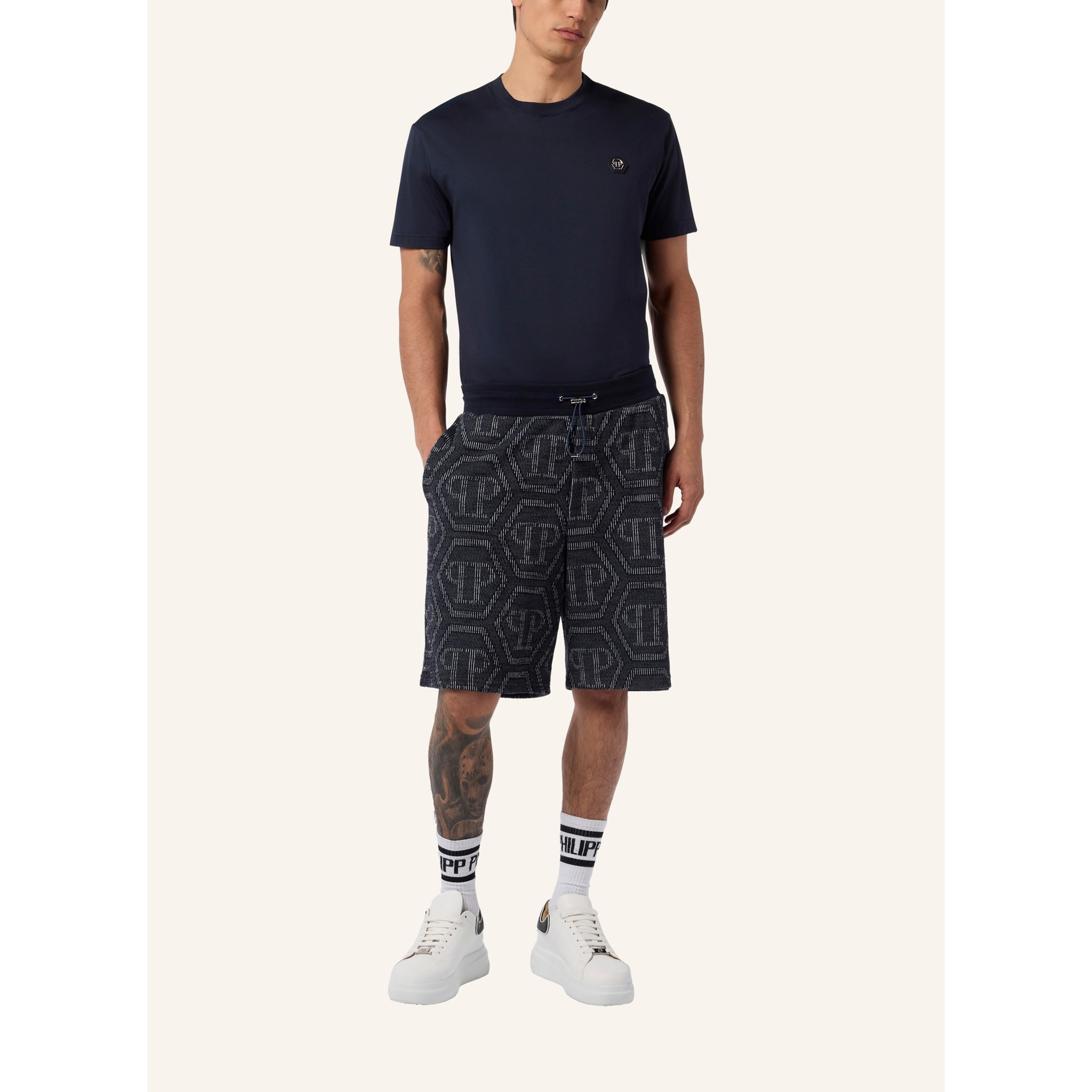 PHILIPP PLEIN Jacquard Shorts Monogram