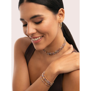 Pulsera Crystals Cleopatra Acero Baño Oro