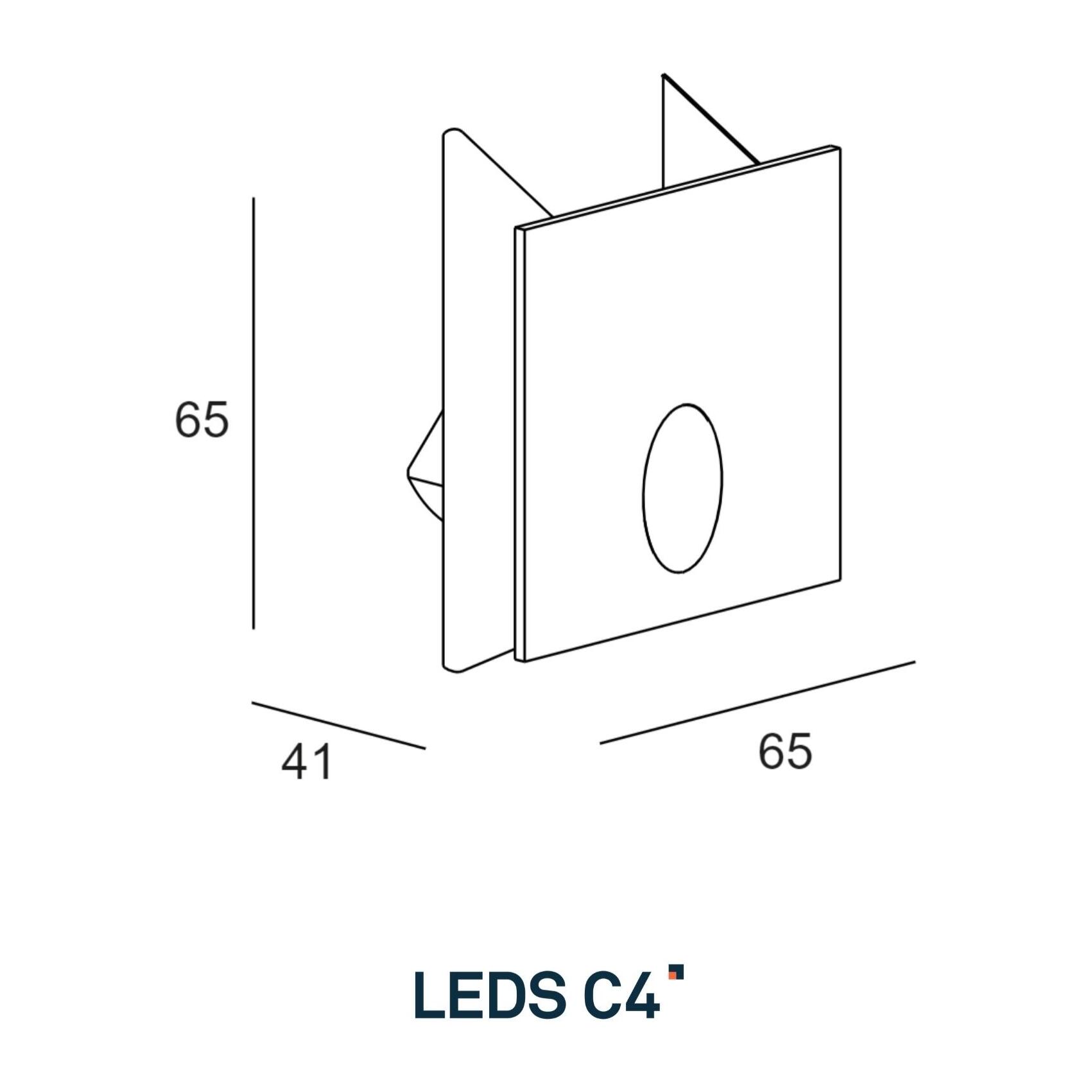LEDS C4 Señalizacion Step Square 2W 3000K CRI 80 Blanco IP20 67Lm