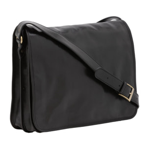 Borsa a tracolla uomo in vera pelle - Modello False - Made in Italy - 30.0 x 38.0 x 12.0 cm