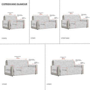 COPRIDIVANO ANTISCIVOLO GLAMOUR MADE IN ITALY – MARRONE